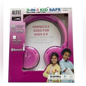 Altec Lansing 2-in-1 Bluetooth Wired Kid Safe Headphones